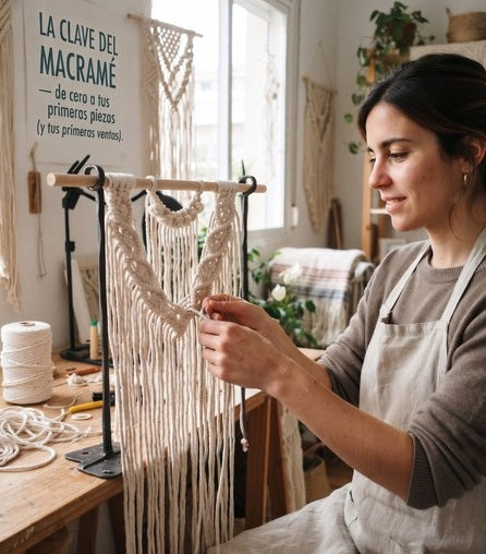 La Clave del Macramé — De cero a tus primeras piezas (y tus primeras ventas)